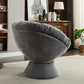 Oversized Papasan Swivel Accent Chair, Grey