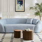 Half Moon Curved Sofa, Sky Blue