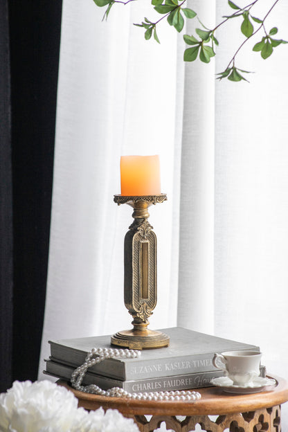 Antique Keyhole Cutout Candle Holder
