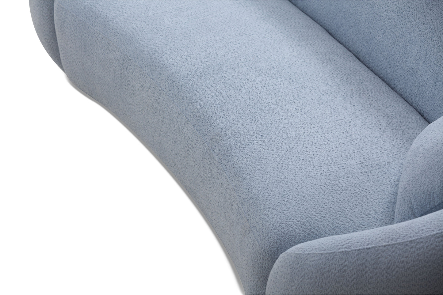 Half Moon Curved Sofa, Sky Blue