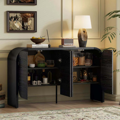 Black Ash Curved Edge Sideboard