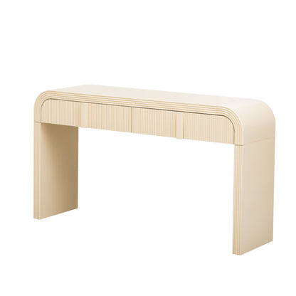 Pyrk Console Table, Apricot Cream