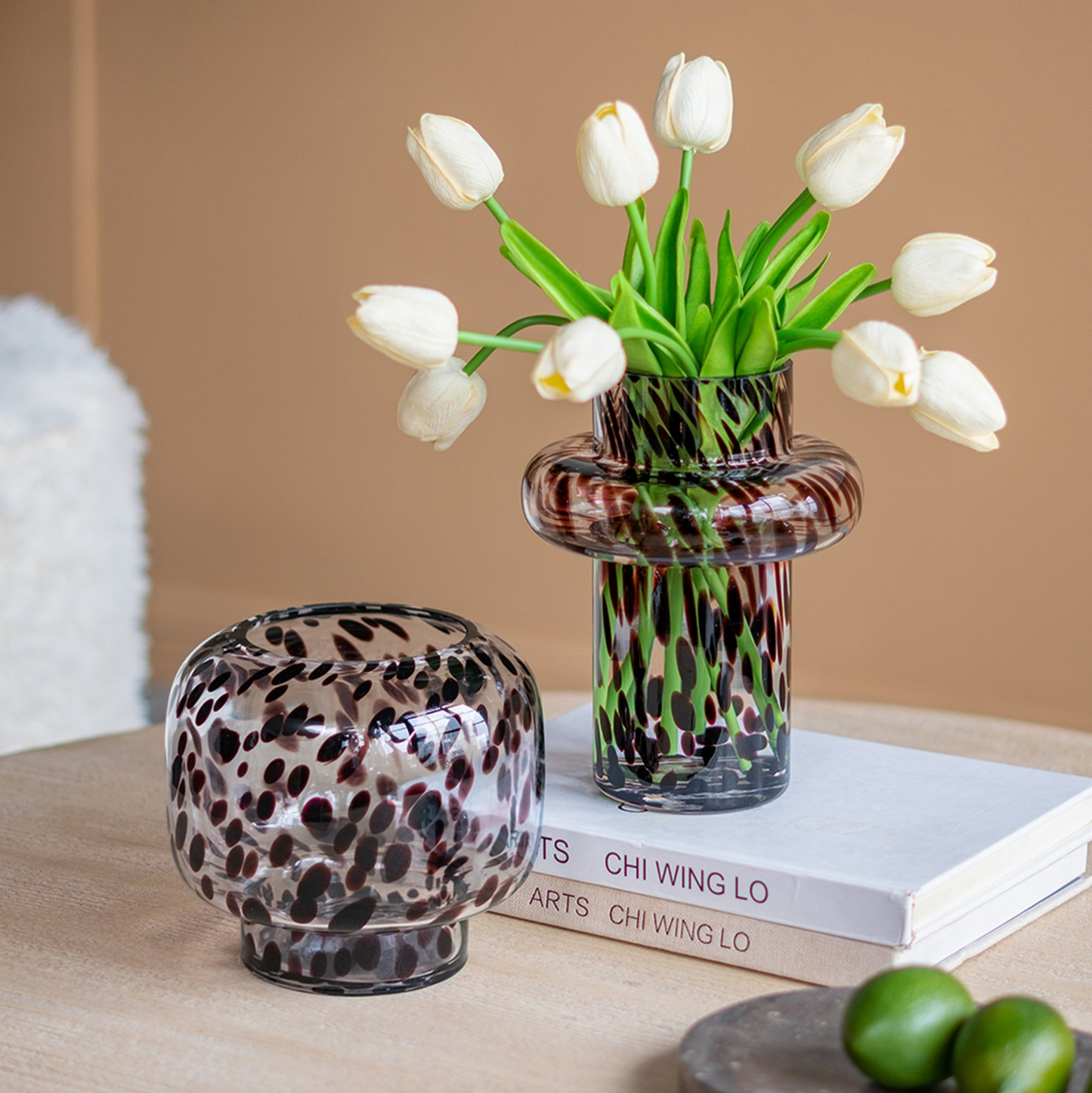 Mara Spotted Glass Accent Vase