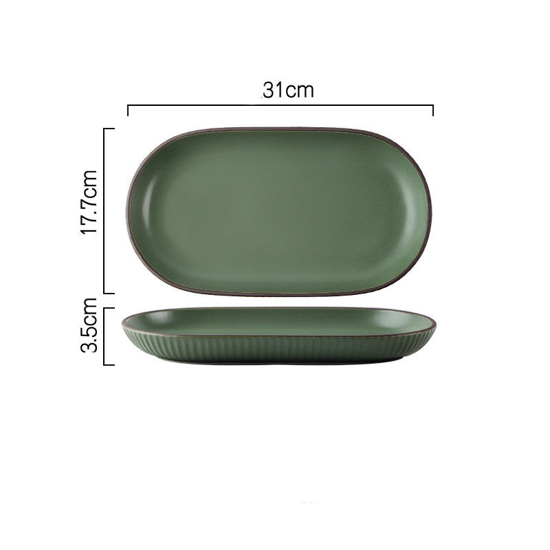 Wind Simple Dinnerware Collection, Dark Green