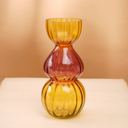 Gleaming Sculptural Glass Vase