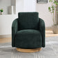 30.3"W Swivel Accent Barrel Chair, Green