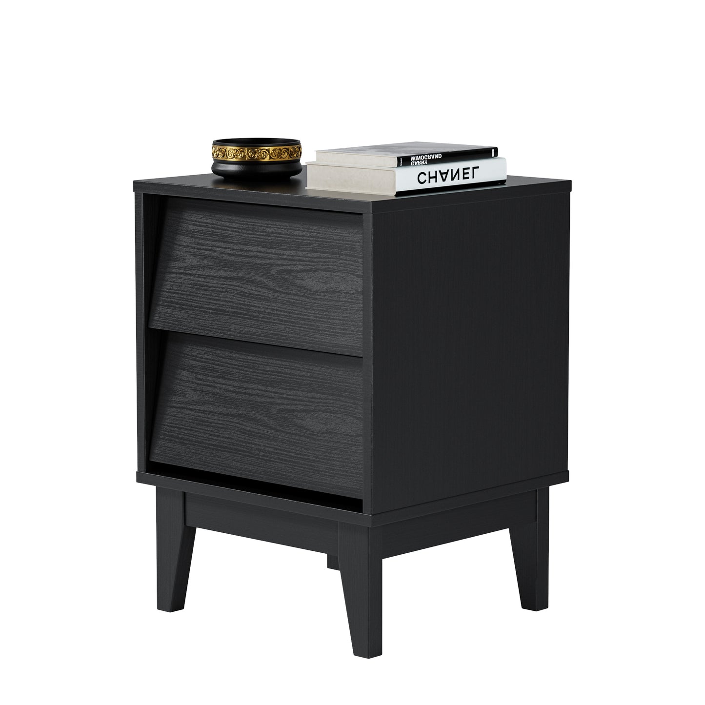 Kenton Nightstand, Set of 2, Black