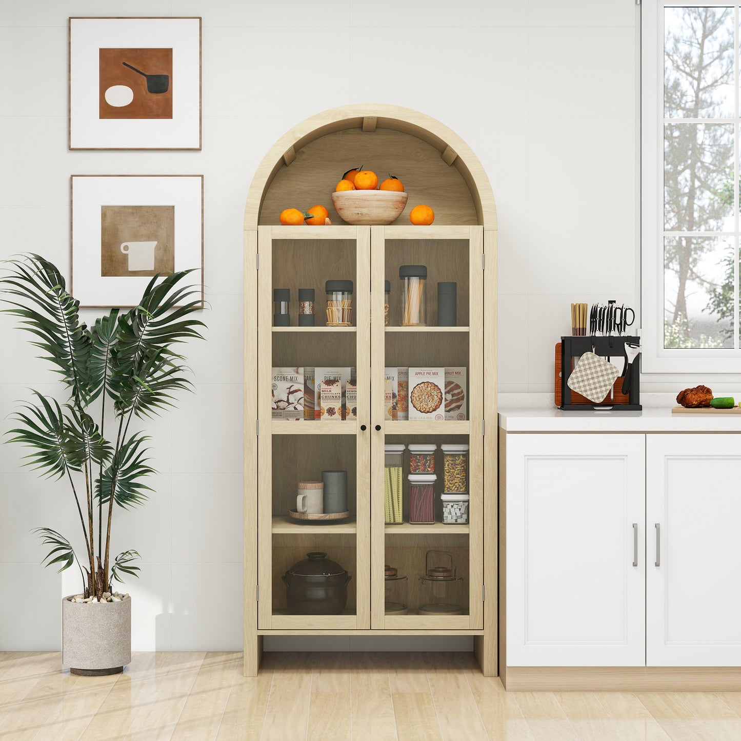 Lacy Arched Storage Cabinet