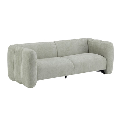 Tonson Sculptural Bouclé Sofa, Light Green