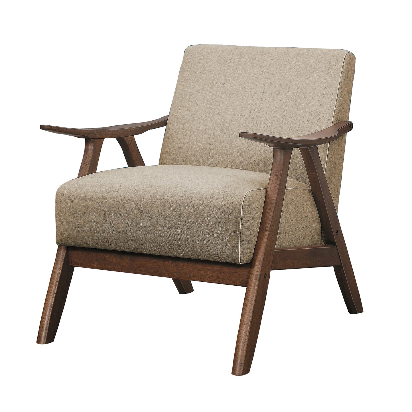 Calder Upholstered Wood Accent Chair