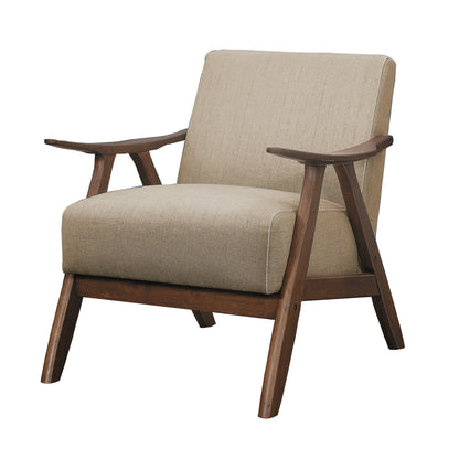 Calder Upholstered Wood Accent Chair