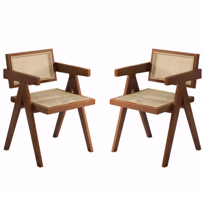 Riviera Cane Arm Dining Chair, Set of 2