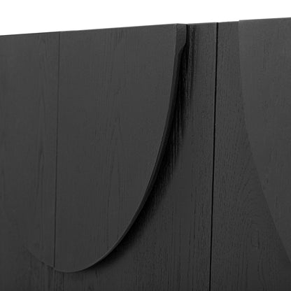 Renzo Sculpted Black Sideboard