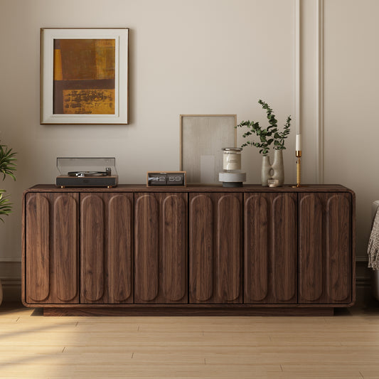 Bellamy Sculpted 6-Door Sideboard, Walnut