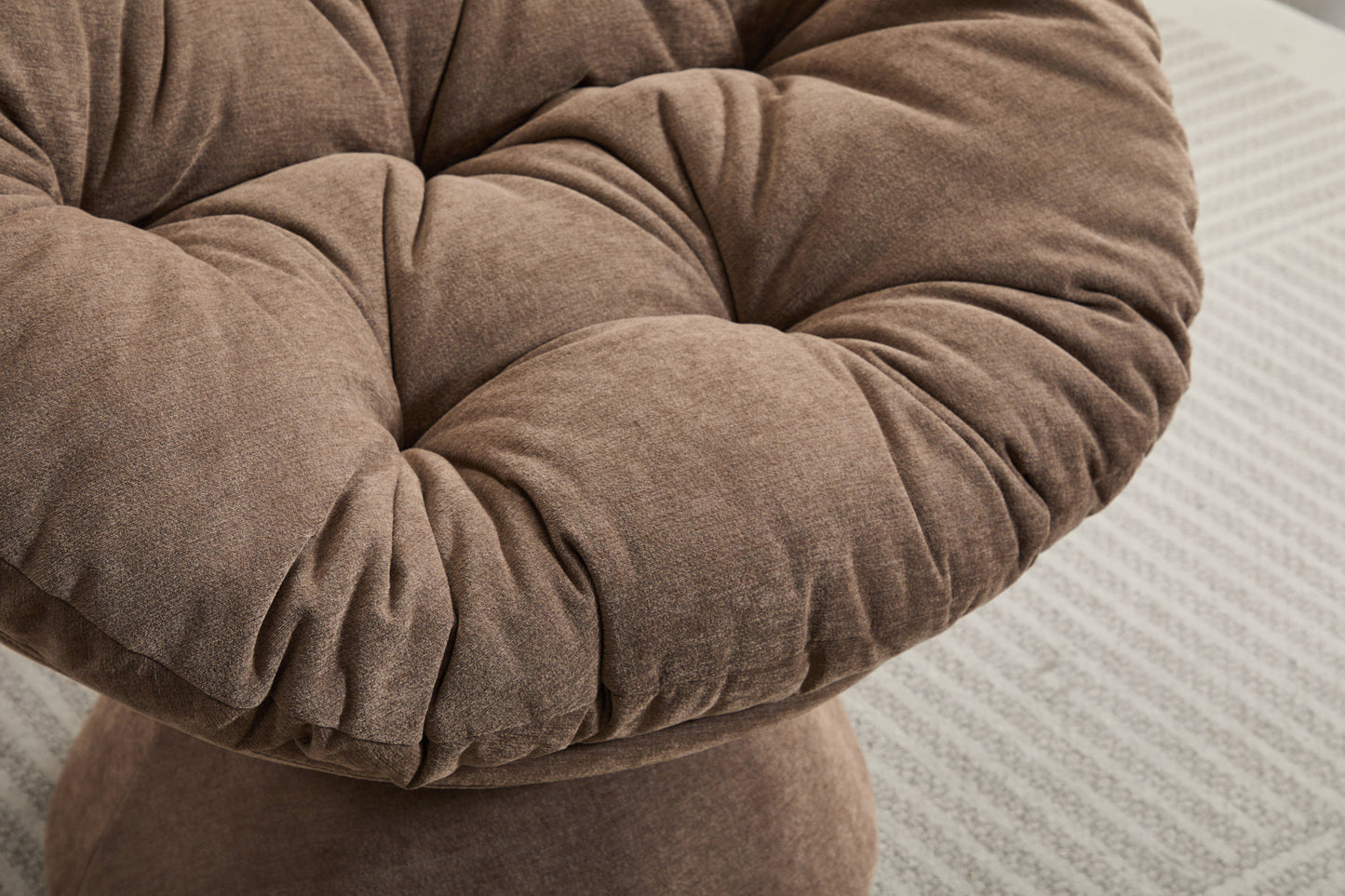 Oversized Papasan Swivel Accent Chair, Brown