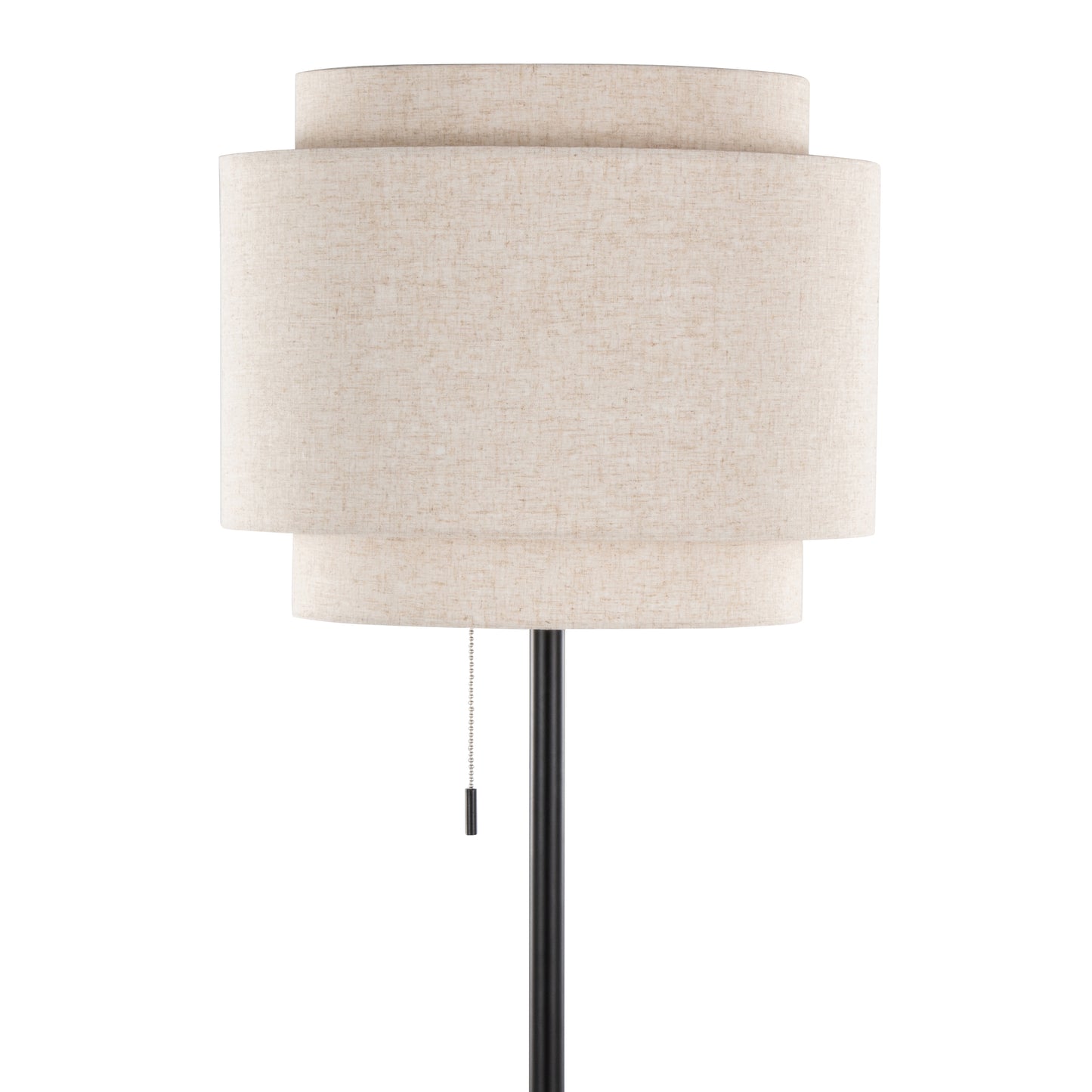 Tiered Linen Floor Lamp