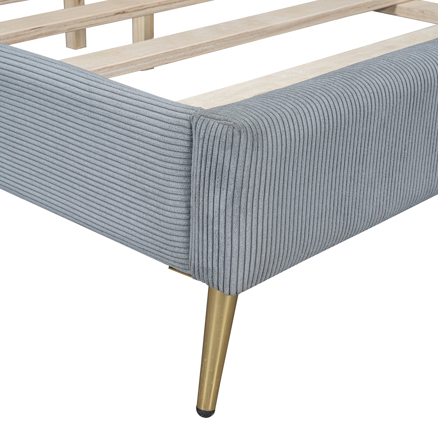 Cory Queen Platform Bed, Gray