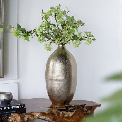 Aurelia Brushed Gold Aluminum Vase