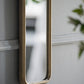 47” Narrow Framed Antique Gold Full-Length Wall Mirror