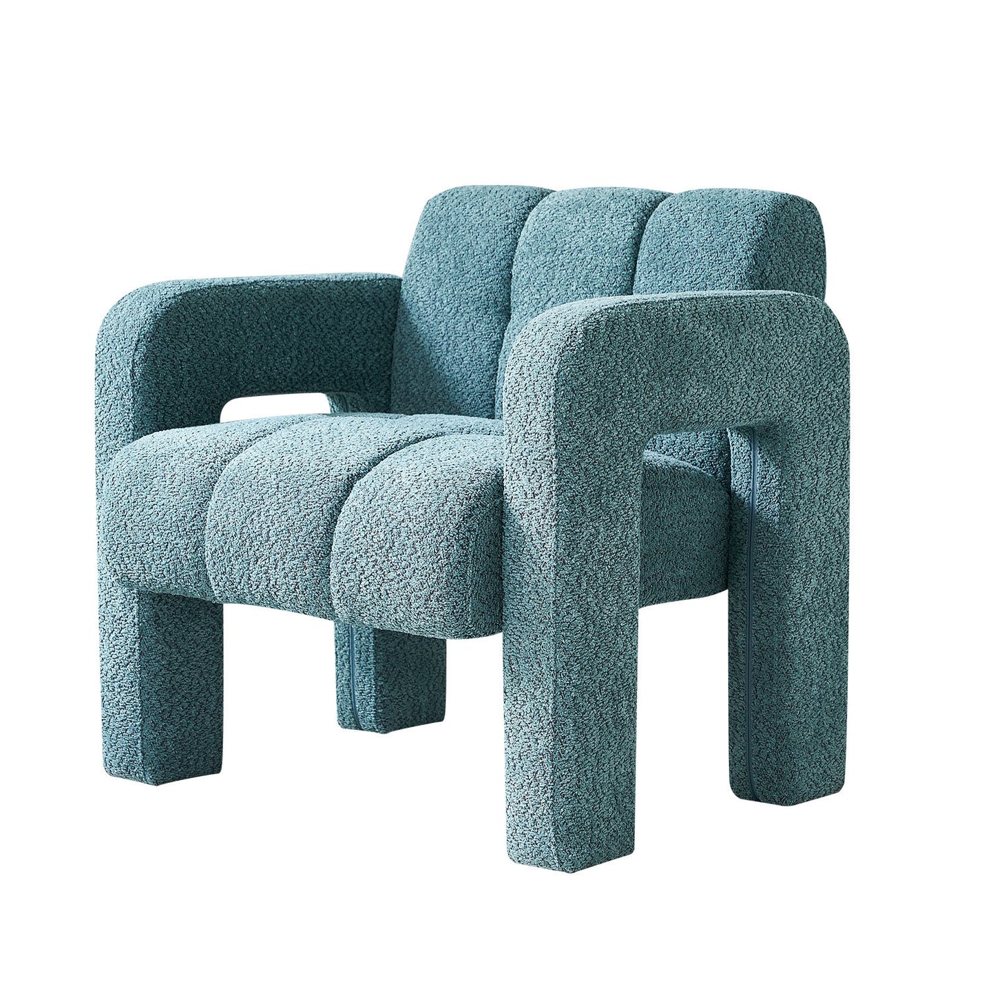 31.10" Wide Boucle Accent Chair, Green