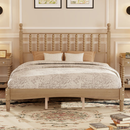 Briar Turned-Spindle Platform Queen Bed, Natural