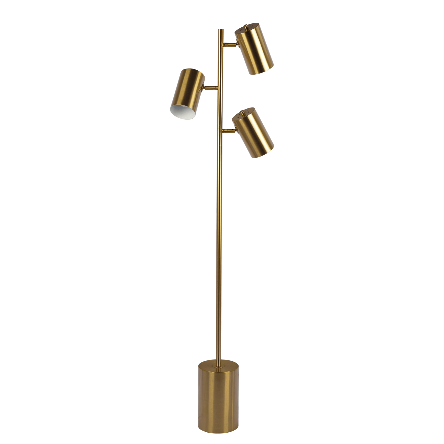 Harmony Brassed Gold Triple Spot Floor Lamp