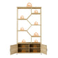 7-Tiered Rattan Bookshelf