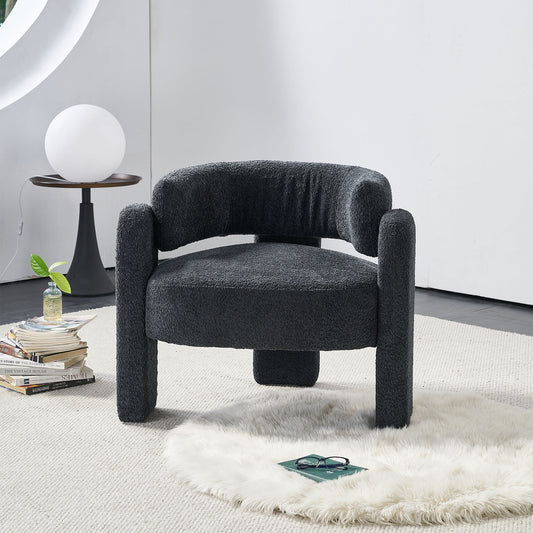 34.65" Amber Accent Chair, Dark Grey