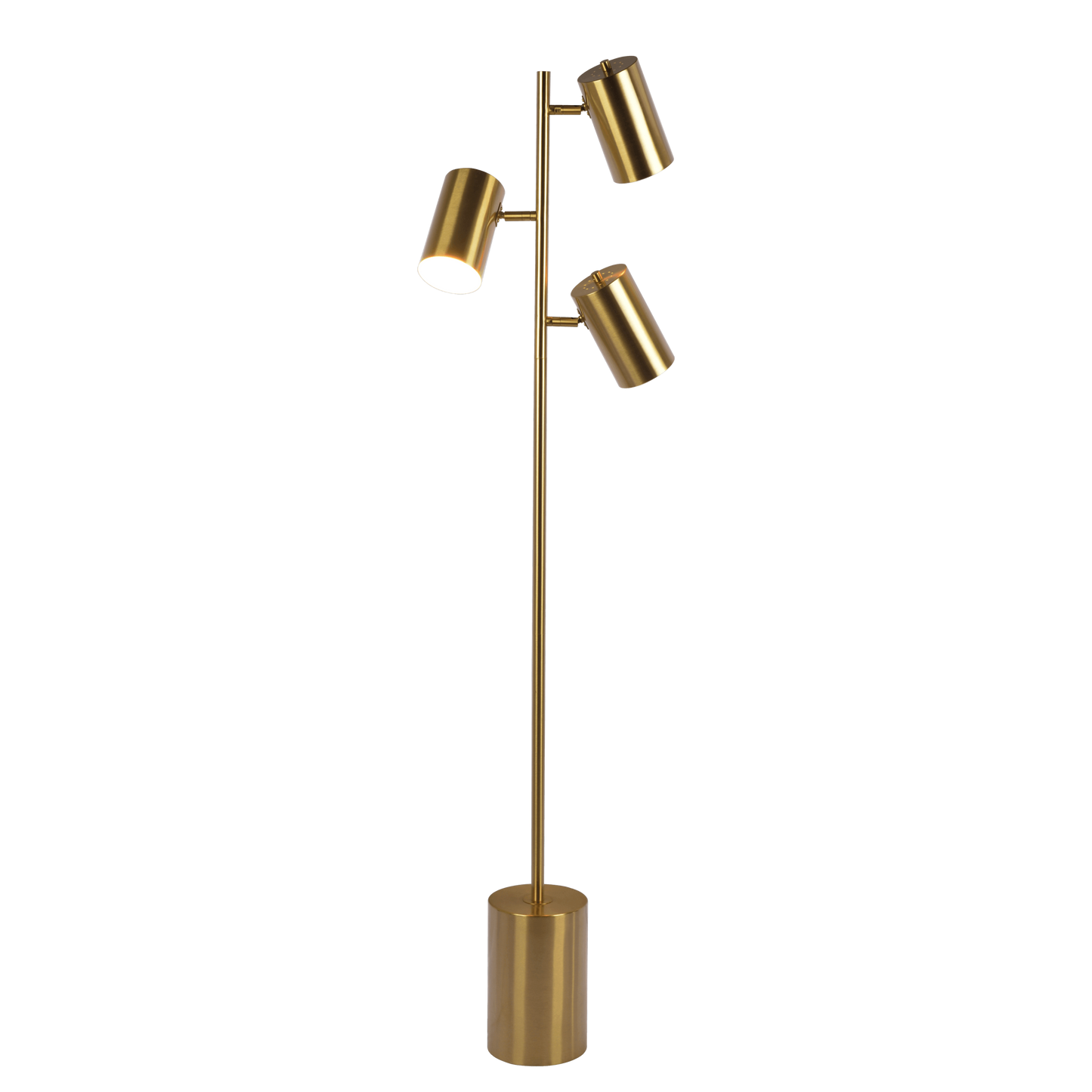 Harmony Brassed Gold Triple Spot Floor Lamp
