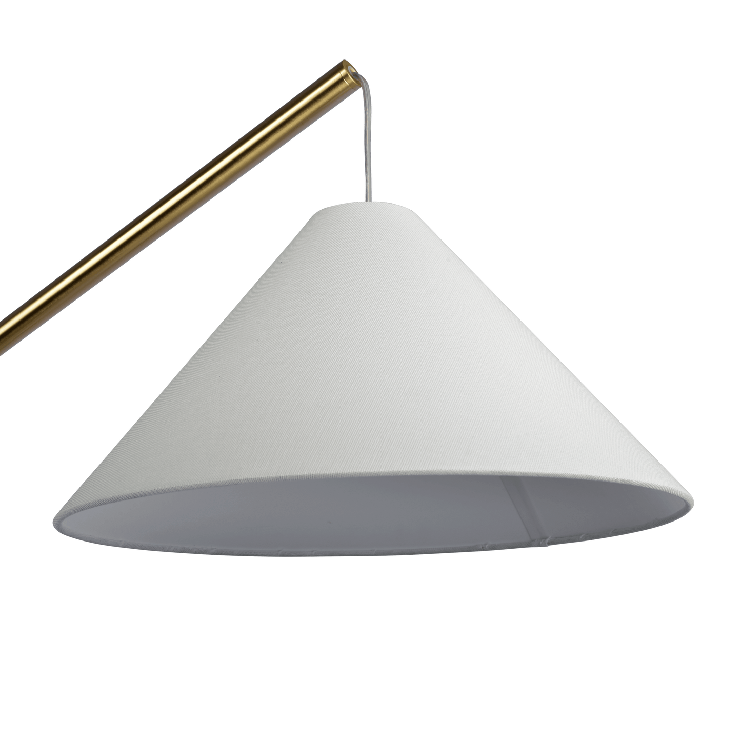 Lisbon Antique Brass Floor Lamp with Coned Base