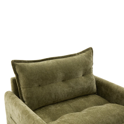 Asher Chenille Swivel Lounge Chair