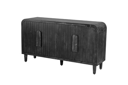 Reeded Black Sideboard