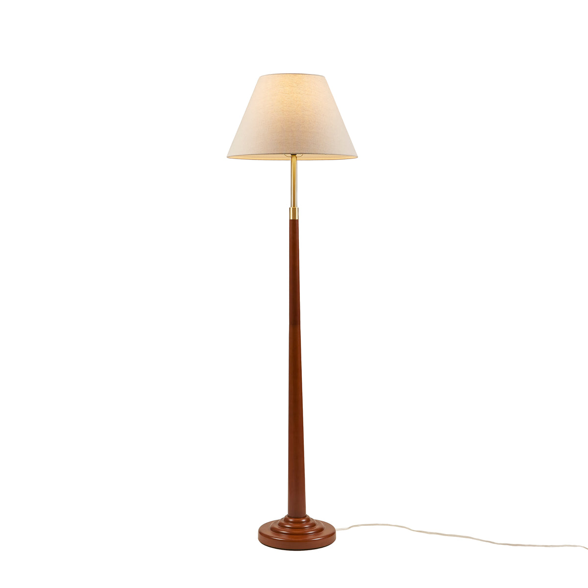Linden Wood-Tone Floor Lamp