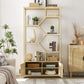 7-Tiered Rattan Bookshelf