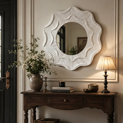 Solenne Sculpted Scallop Wall Mirror