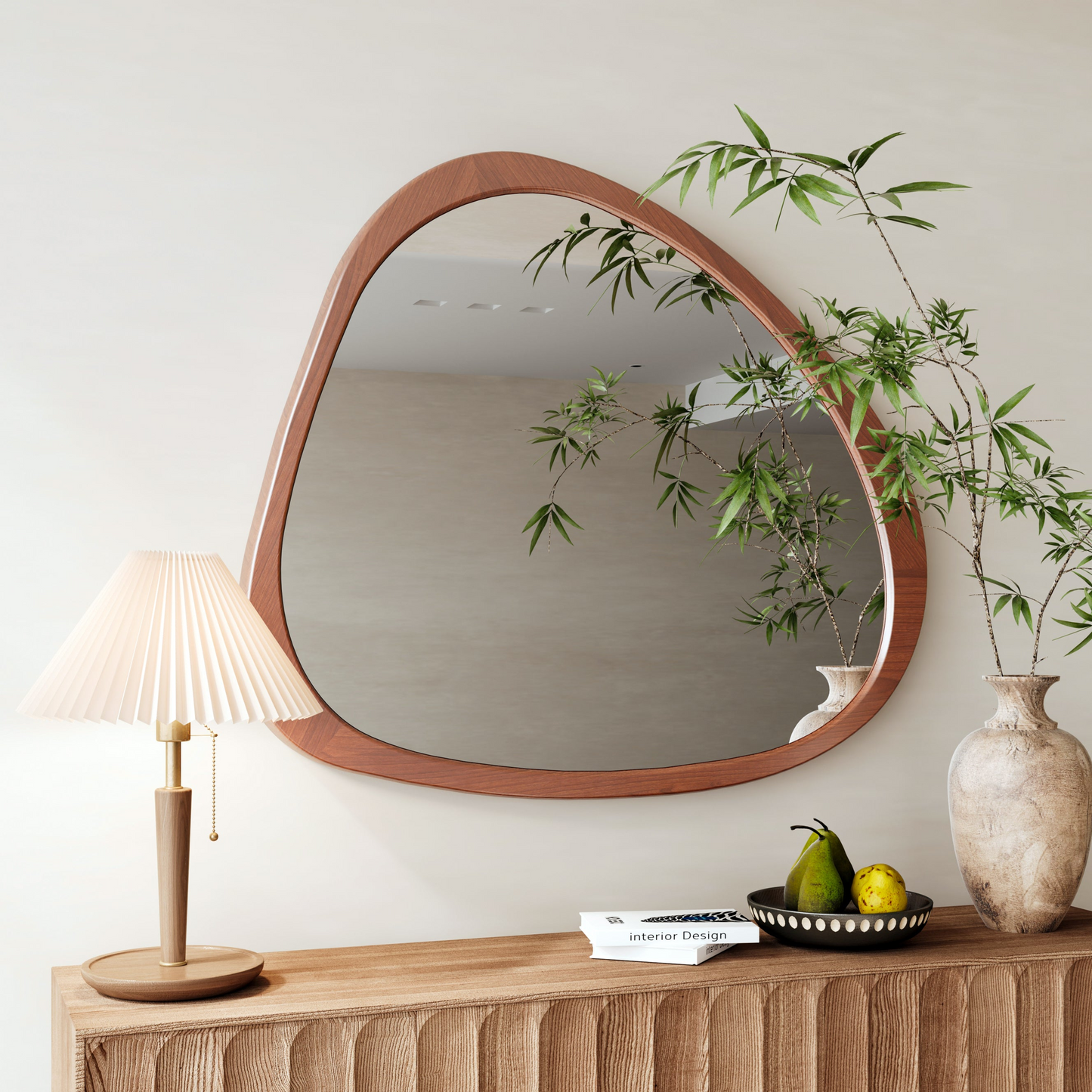 Asymmetrical Wall Mirror, 45"