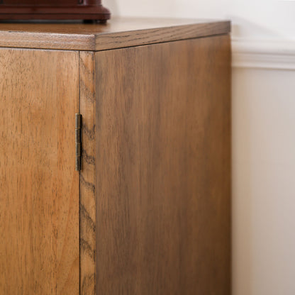 Maris Hand-Carved Rosette Wood Cabinet
