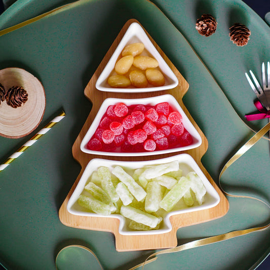 Christmas Tree Ceramic Snack Plate