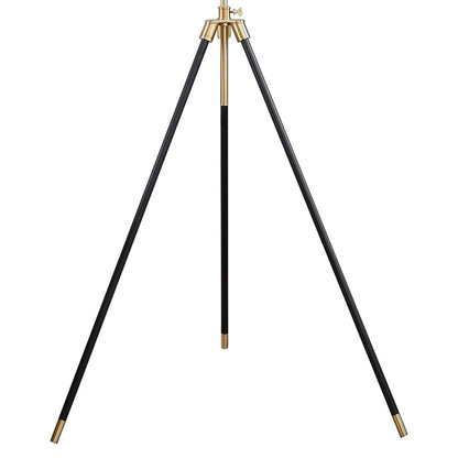 Arden Black and Gold Tripod Floor Lamp with Black Drum Shade