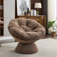 Oversized Papasan Swivel Accent Chair, Brown