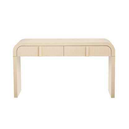 Pyrk Console Table, Apricot Cream