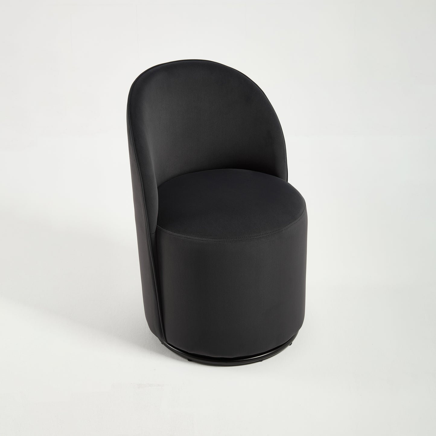 Arden Swivel Barrel Dining Chair, Dark Grey