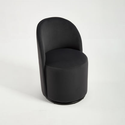 Arden Swivel Barrel Dining Chair, Dark Grey
