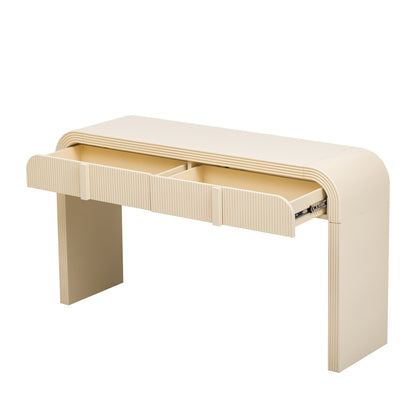 Pyrk Console Table, Apricot Cream