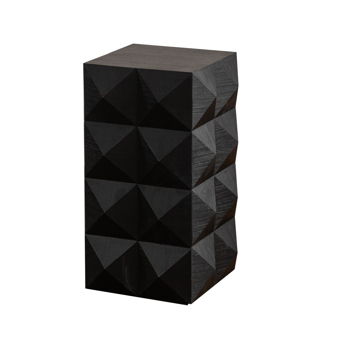 Arden Sculpted Side Table, Black