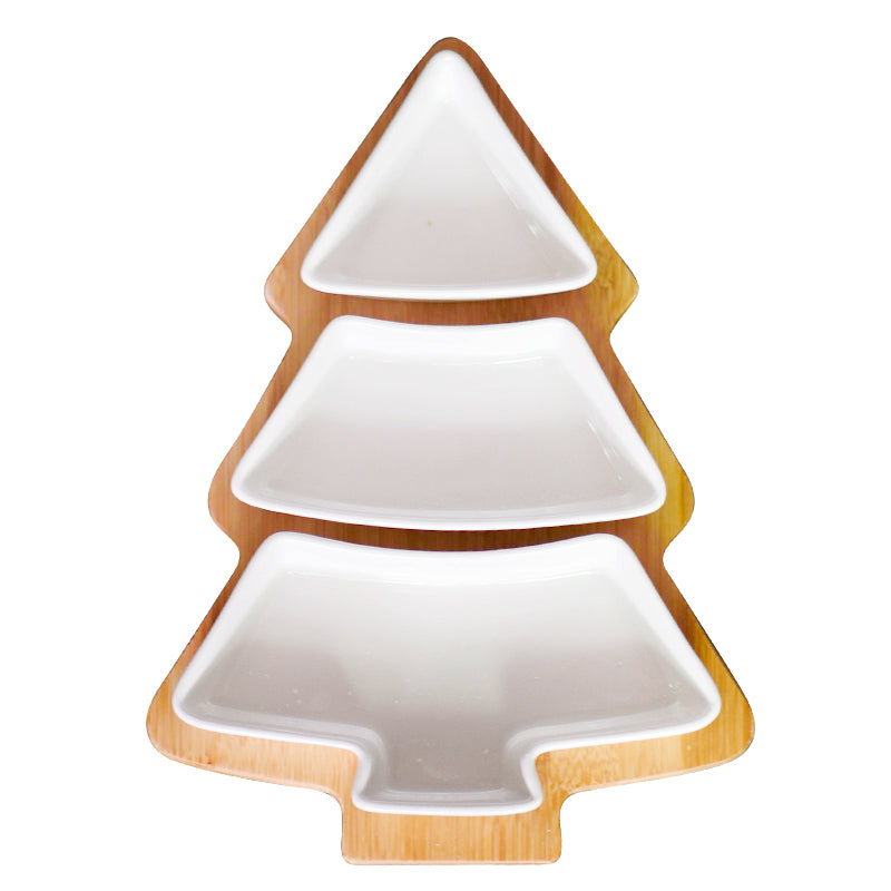 Christmas Tree Ceramic Snack Plate