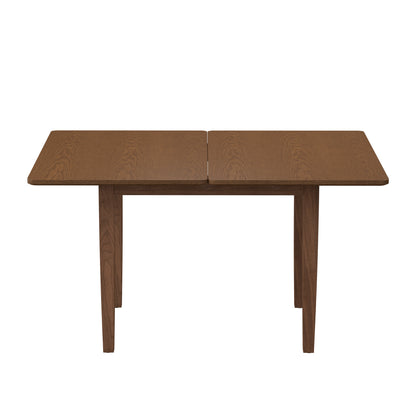 Alden Extendable Oak Dining Table, Walnut Finish