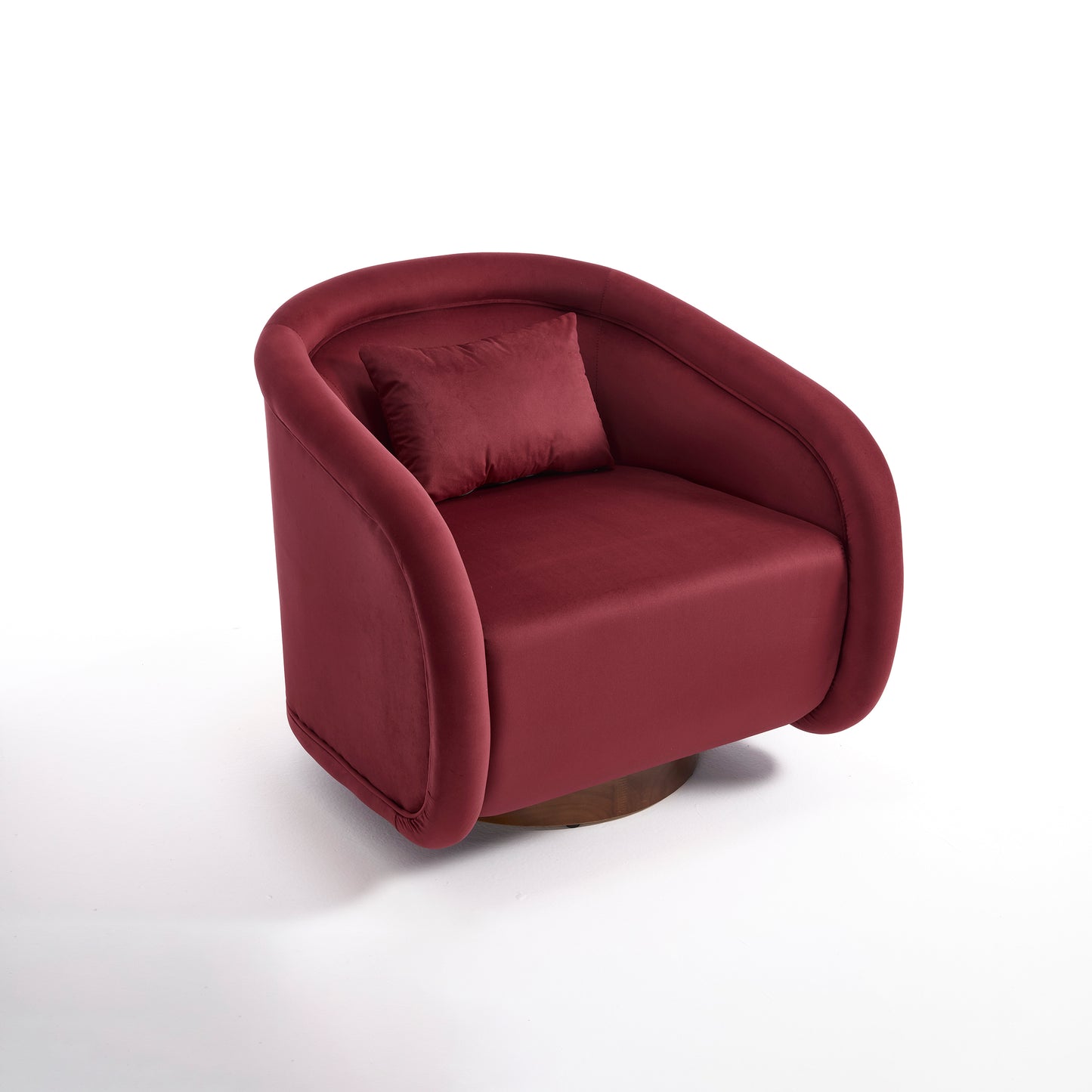 Elara Velvet Swivel Barrel Chair