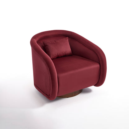 Elara Velvet Swivel Barrel Chair