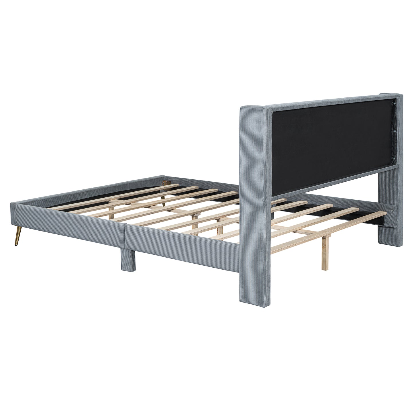 Cory Queen Platform Bed, Gray